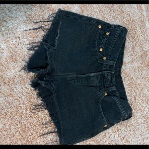 Black Levi cutoffs